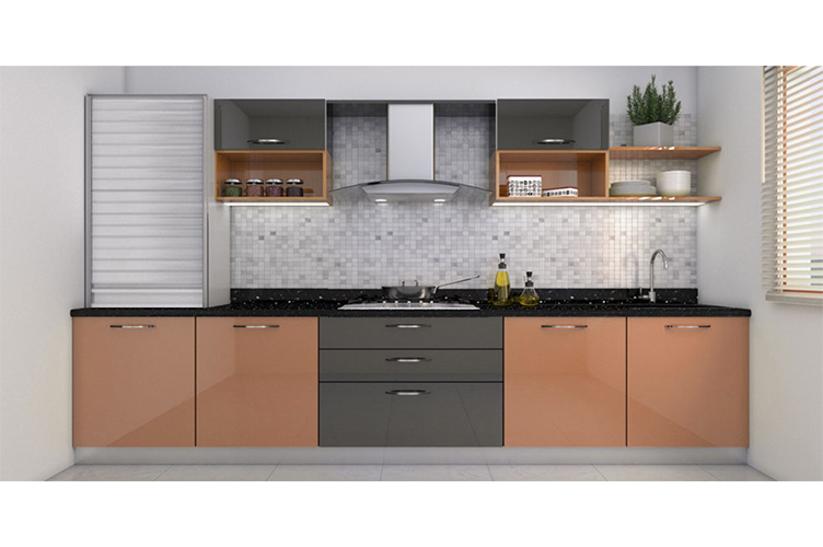 straight line modular kitchen design